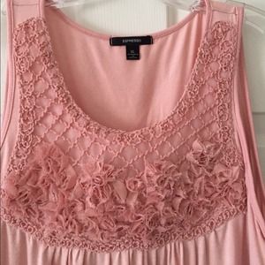 Blush pink rose bud tank