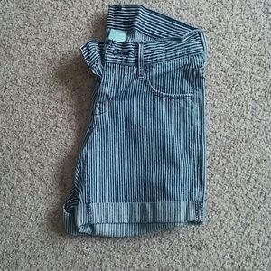 Blue and white shorts