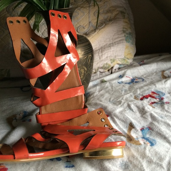 Colin Stuart gladiator leather sandals. - Picture 2 of 3