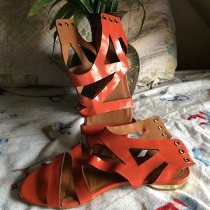 Colin Stuart gladiator leather sandals.