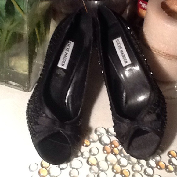 Steve Madden Shoes - Steve Madden Sequin Peep Toe Heels