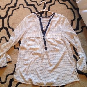 Zara basic silk like shirt