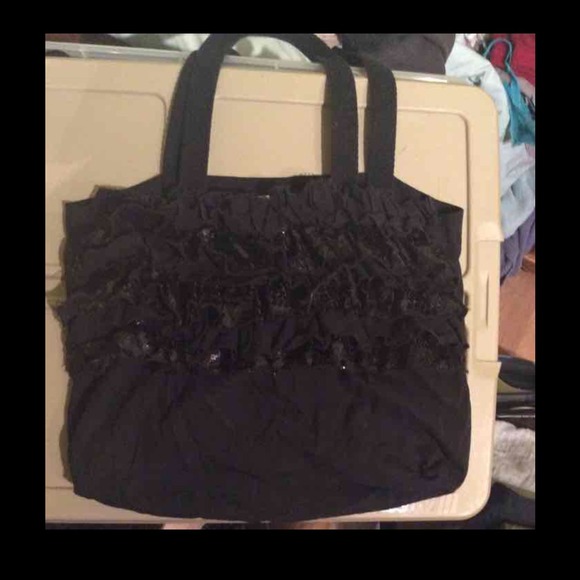 Black Sequins Handbag