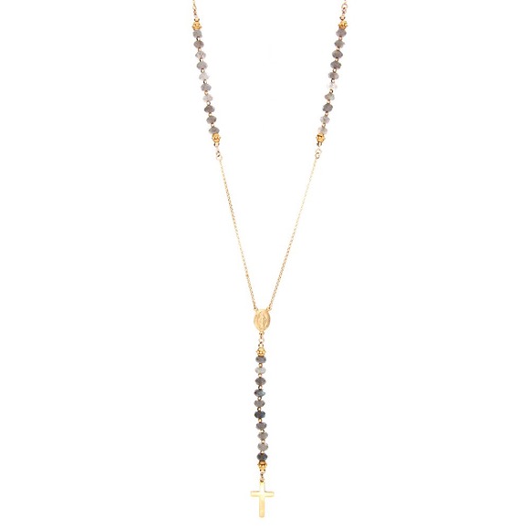 Labradorite Charmed Rosary Necklace