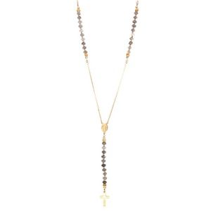 Labradorite Charmed Rosary Necklace