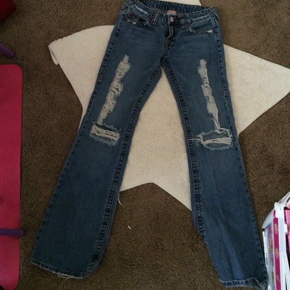 True religion "bobby" jeans destructed