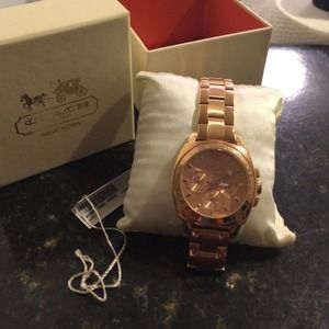 REDUCED!!!Coach Rose Gold Boyfriend Bracelet Watch