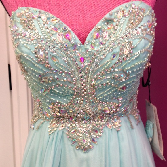 Alyce ice mint prom dress - Picture 2 of 2