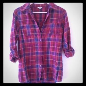 SALE - Fossil Plaid Button Up