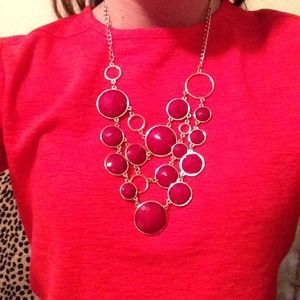 Ruby Red Stone Necklace