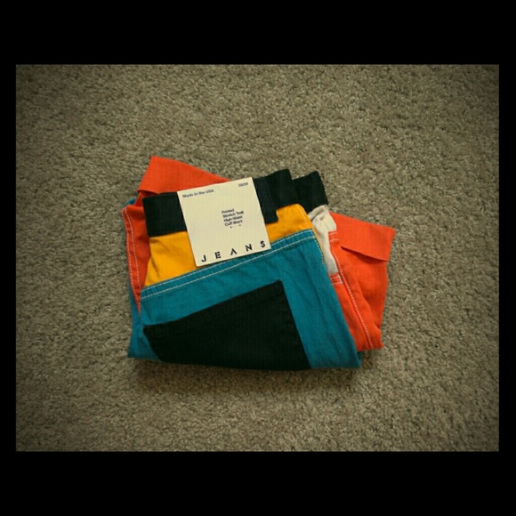 *reserved* American apparel color block shorts