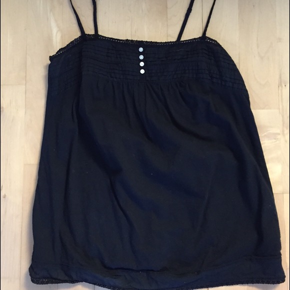 **SOLD**Black tank w eyelet detail - Picture 1 of 4