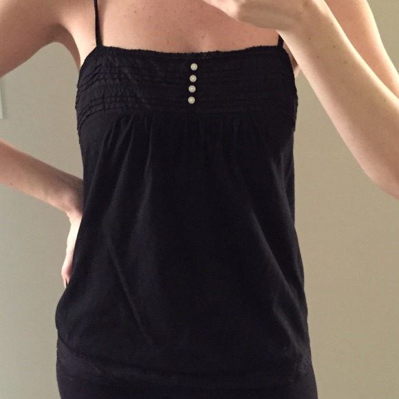 **SOLD**Black tank w eyelet detail - Picture 2 of 4