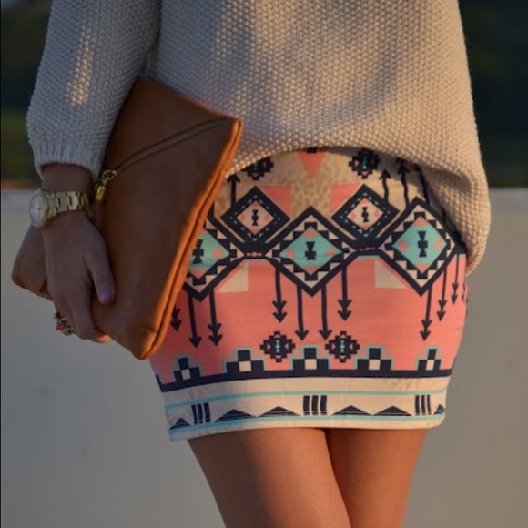 Nasty Gal Dresses & Skirts - Tribal Bodycon skirt NWOT