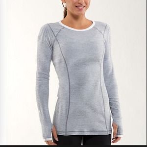 Lululemon Turn Around Long Sleeve White Sz 4