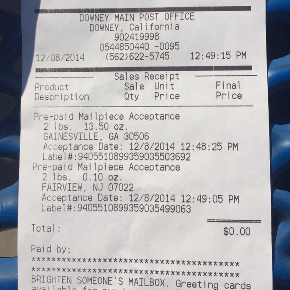 Receipt - Picture 1 of 1