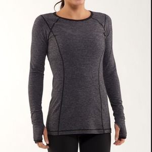 Lululemon Turn Around Long Sleeve black Sz 4