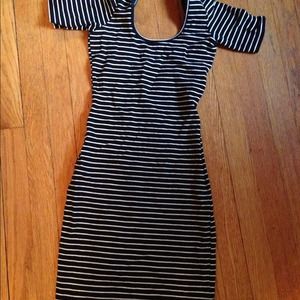 Stripped Black & White American Apparel Dress
