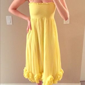 **SOLD** JCrew yellow light cotton dress