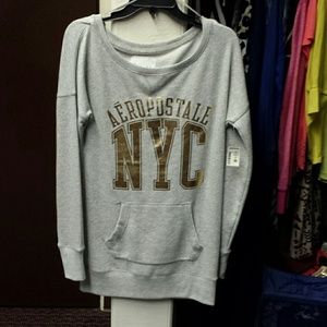 Gray and Gold Aeropostale sweater