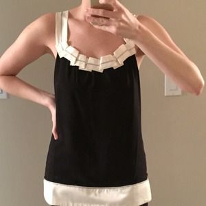 Black and white sleeveless top