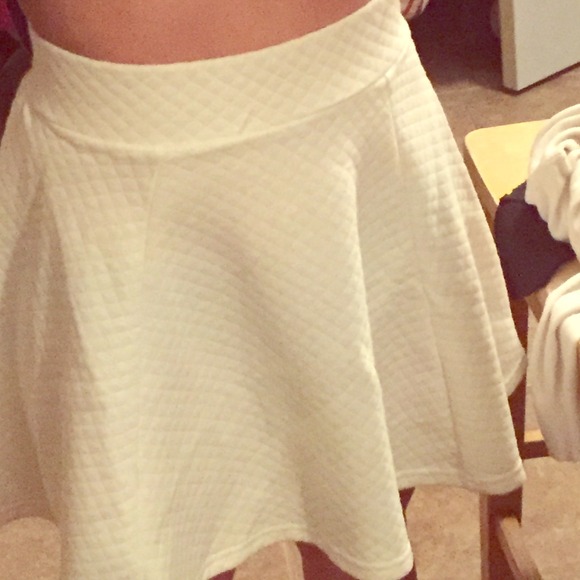 White skater skirt
