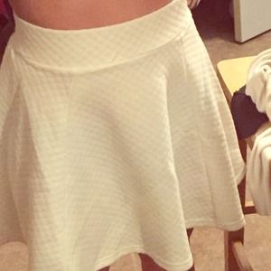 White skater skirt