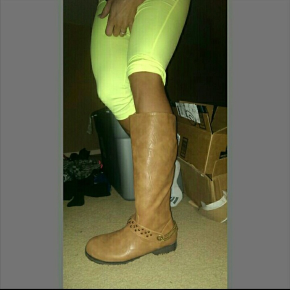 Sold merc ❌❌ cognac below knee riding boot 8w - Picture 2 of 3