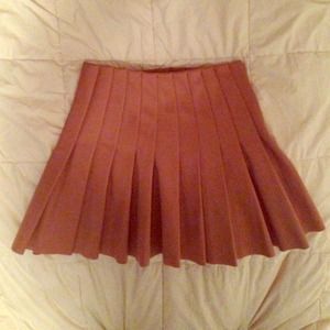 Forever 21 Tan Pleated Skirt