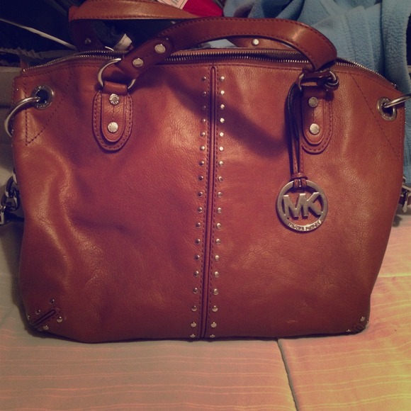 Camel leather michael kors bag