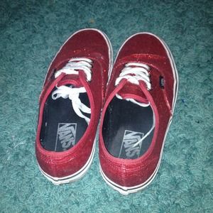 Sparkly red vans