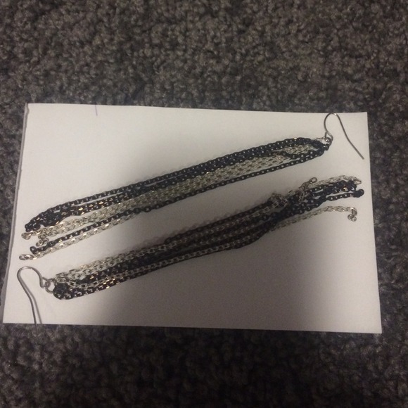 Long B&W earrings