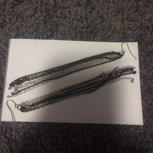Long B&W earrings