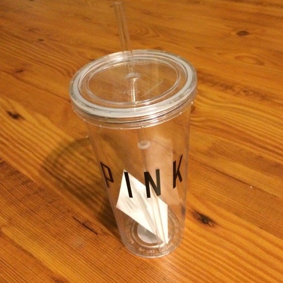 Pink Victoria's Secret tumbler