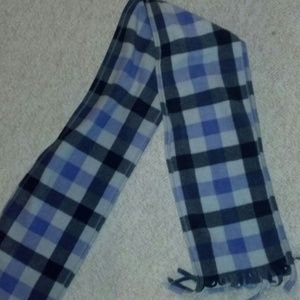 Purple black and white checkered scarf