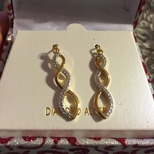 18k gold plated Diamond Accent ear ring