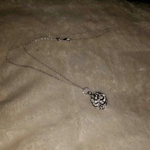 925 sterling silver rose necklace and ring  bundle