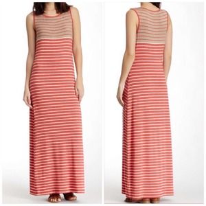 Max Studio Striped Maxi Dress