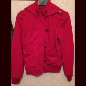 🚨🚨 red hooded jacket ❤️
