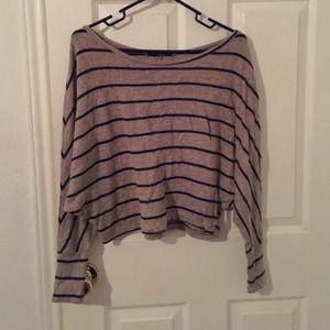 Grey/navy Brandy Melville stripped sweater