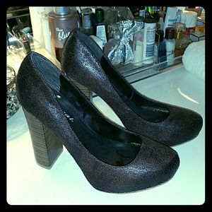 Wet Seal Chocolate Chunky Heels