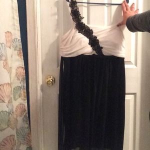 Black and white casual dress