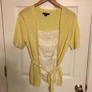 Yellow Cardigan w/ Cami