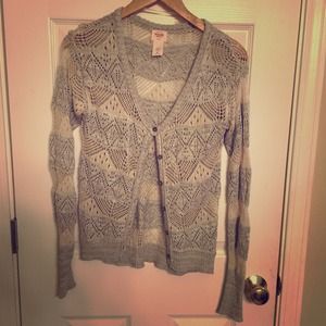 Tan and gray sweater