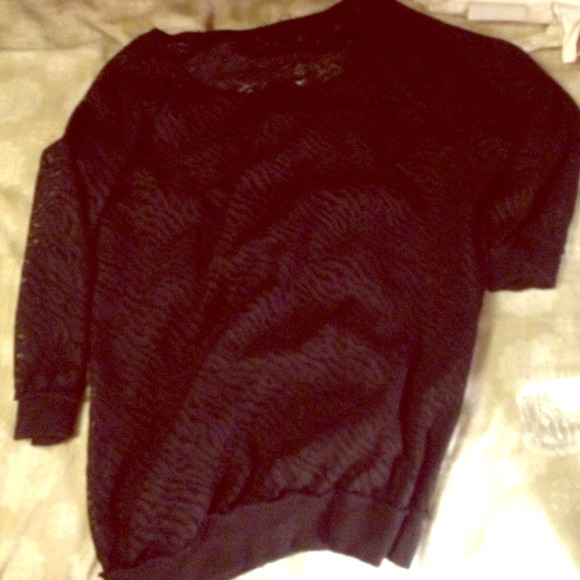 Black see through zebra shirt - Picture 1 of 1