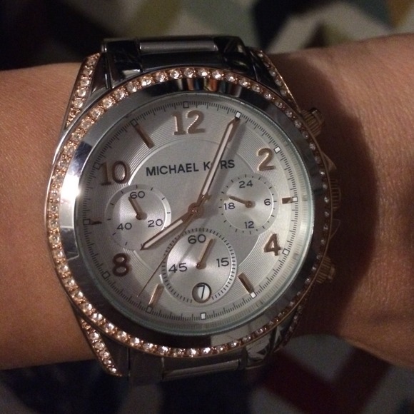 Michael Kors silver and rose gold