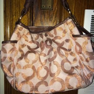 Pink Coach Bag, Used. Has matching coin purse