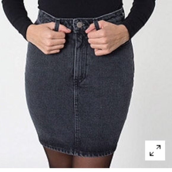 American Apparel High-Waist Denim Mini Skirt