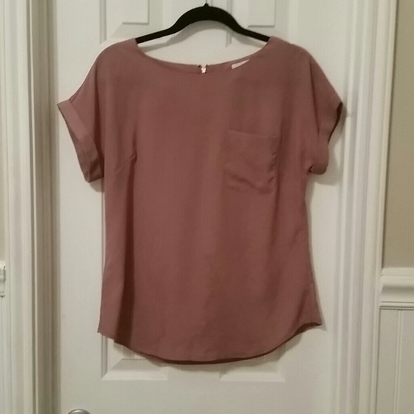 Ann Taylor Loft Dark Pink Top