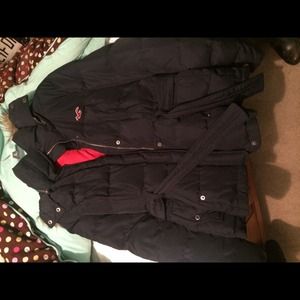 Navy blue hollister parka!!!!!!!!!